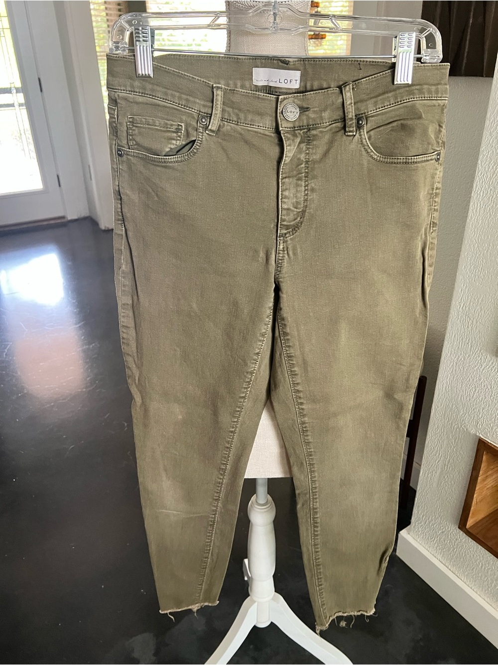 LOFT Olive Green Cropped Women's Jeans